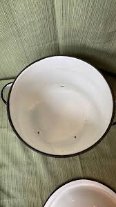 Vintage Black and White Enamelware Stock Pot - Farmhouse Cookware/kitchenware - Etsy