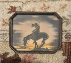 Antique Art Deco End of the Trail Native American Print | eBay