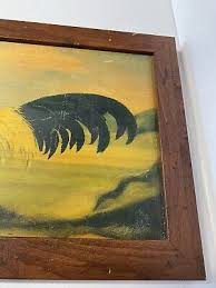 FRENCH ROOSTER II Antique Art On Wood Alexandra Churchill Framed Target 11 X 17” | eBay