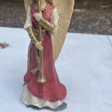 Angel Playing Horn Figurine 8” Tall | eBay