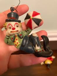 Set of 4 Vintage 1950s Plastic Blow Mold Clown Christmas ...