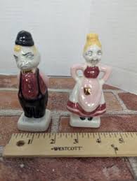Vtg Happy Angry Two-Sided Face Wife Husband Salt Pepper ...