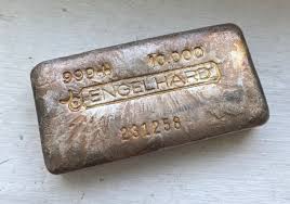 Toned Vintage 10oz Engelhard 231258 Bull Canada Silver Bar ...