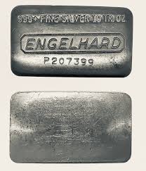 10 oz Silver Bar – Engelhard – Wide Poured – Aydin