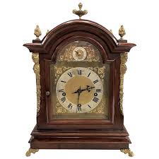 19th c German Bracket Clock with Westminster Chime circa 1880. For Sale at Ruby Lane