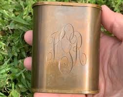 Antique " Henriette " 1900's USA Made Brass Cigarette Case ...