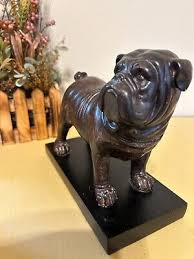 vintage Bulldog sculpture ceramic figurine 8'' home decor | eBay