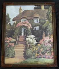 Fabulous Vintage Lithograph/print! 'garden in Bloom'~roses ...