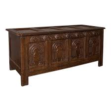 1700 Large Antique English Oak Coffer | Chairish