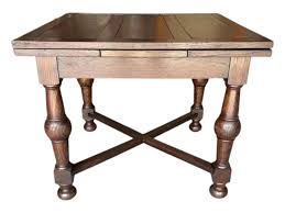 1930s Draw Leaf Solid Oak Table | Chairish