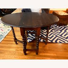 English Barley Twist Drop-Leaf Table - AptDeco
