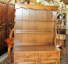 English Oak Wood Brothers Welsh Cabinet w/ Plate Rack ...