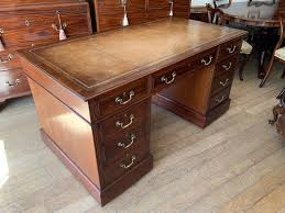 19th Century Mahogany Pedestal Desk at 1stDibs