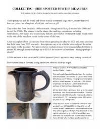 COLLECTING – SIDE SPOUTED PEWTER MEASURES - PewterBank