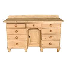 Antique Pine Nine Drawer Buffet | Chairish