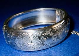 Birks Sterling Silver Art Deco Bangle Bracelet ca. 1930-40s Hallmarked | eBay