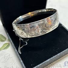 Charles Horner Vintage 1960's Sterling Silver Ladies Bangle, Wide Half Engraved Design, Dated 1960-1. Small Size, Heavy Weight, Gift for Her - Etsy Ireland