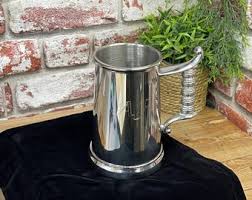 Buy 1 Pint Kings Shilling Pewter Tankard With Glass Base ...