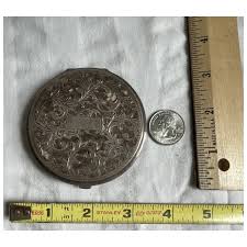 Vintage Mid-Century Silver .950 Highly Detailed Etched Makeup Compact. For Sale at Ruby Lane