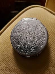 Silver Plate Compact Unknown Date - Heavy Vintage style | eBay