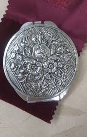 Silver Compact Mirror Vintage - Etsy