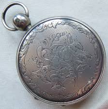 Dead Seconds Key Wind old pocket watch open face silver case ...