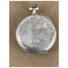 Antique Pocket Watch Cylindre Swiss 10 Rubis 45 mm Silver ...