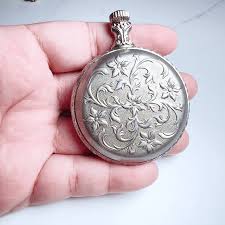 Vintage Westclox Ornate 1950's Silver Manual Pocket Watch ...
