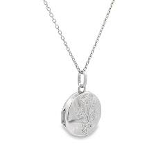 Sterling Silver Floral Granddaughter Locket Necklace ...