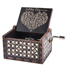 BYYKIT Can't Help Falling in Love Wood Music Box, Antique ...
