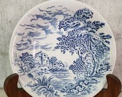 Enoch Country Side Wedgwood China Tunstall LTD Blue China Ware Small Bowl - Etsy