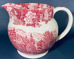 Wood & Son Pink English Scenery Mill Water Wheel Milk ...