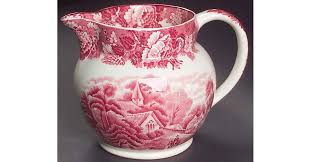 English Scenery Pink (Older, Smooth) 24 Oz Pitcher by Wood ...