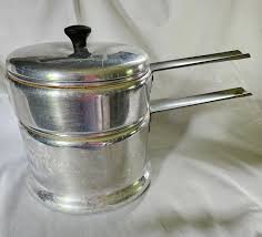 Vintage Aluminum Double Boiler - Double Boiler - Vintage ...