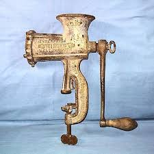 Antique Enterprise No.10 Tinned Meat Chopper Grinder Metal Wood Handle Rusted | eBay