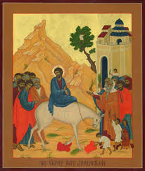 Icon of the Entry into Jerusalem (Palm Sunday) - (11F06) - Uncut Mountain Supply