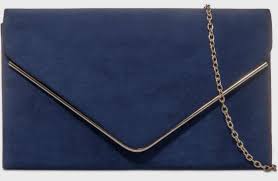 Blue Clutch Bag Faux Suede Evening Bag Navy Prom Shoulder ...