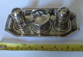Unbranded Salt & Pepper Cellars/Shaker Antique Silver Plate ...