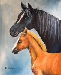 Original horse art signed,oil painting,equine,equestrian, art ...
