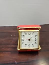 Vintage Westclox Travel Alarm Clock Red Hardshell Works ...