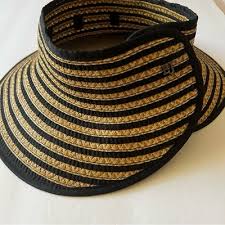 ERIC JAVITS BROOKE VISOR BLACK/NATURAL OS NWOT | eBay