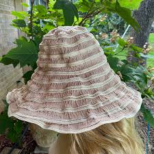 Tan / Beige Hat With Cute Fabric Flower on Side or Back. Hat ...