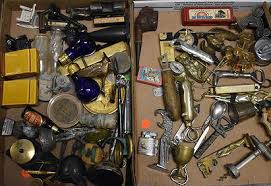 Unique Vintage Brass Figural Wine Bottle Cigarette Lighter