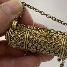 Vintage Estee Lauder Perfume Locket On 22” Chain Brass | eBay