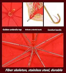 UmbrellaChinese style bride umbrella-cm gold rod embroidered lace red umbrellamarried 8 bone dragon and phoenix : Amazon.com.au: Clothing, Shoes & Accessories