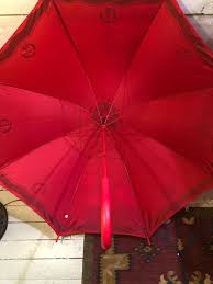 Vintage Estee Lauder Umbrella Red with Gold Graphics Women's | eBay UK