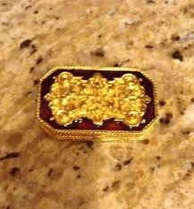 Estee Lauder Collector Gold and Red Enamel Perfume Compact ...