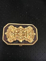 Small Ornate Vintage Rectangular Rouge Box by Estee ...