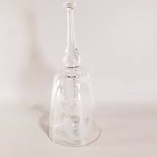 Disney Little Mermaid Bell #946 Etched "Leslie" Clear Glass ...