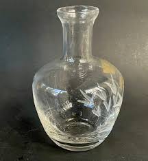 Vintage Bud Vae by Antonio Imperatore Cristallerie Italy Lead Crystal – 5" Etched Floral Design – Retro Italian Decor - Etsy